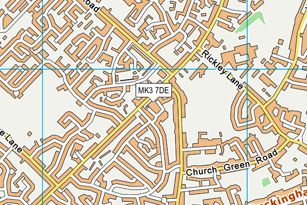 MK3 7DE map - OS VectorMap District (Ordnance Survey)
