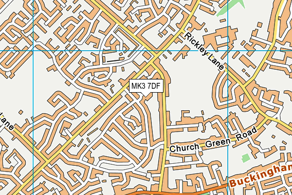 MK3 7DF map - OS VectorMap District (Ordnance Survey)