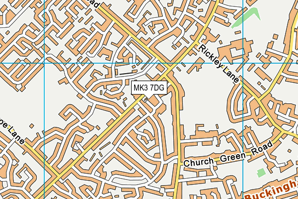 MK3 7DG map - OS VectorMap District (Ordnance Survey)