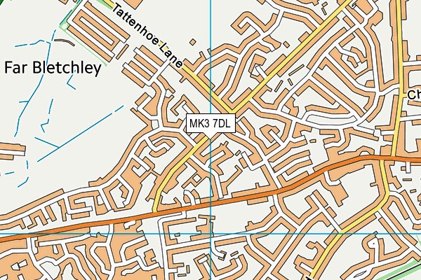 MK3 7DL map - OS VectorMap District (Ordnance Survey)