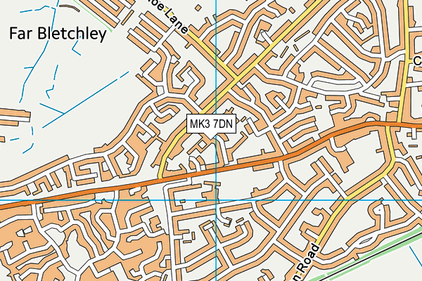 MK3 7DN map - OS VectorMap District (Ordnance Survey)