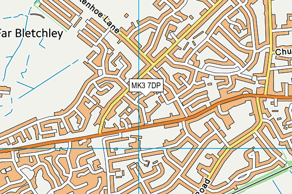 MK3 7DP map - OS VectorMap District (Ordnance Survey)