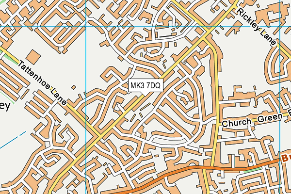 MK3 7DQ map - OS VectorMap District (Ordnance Survey)