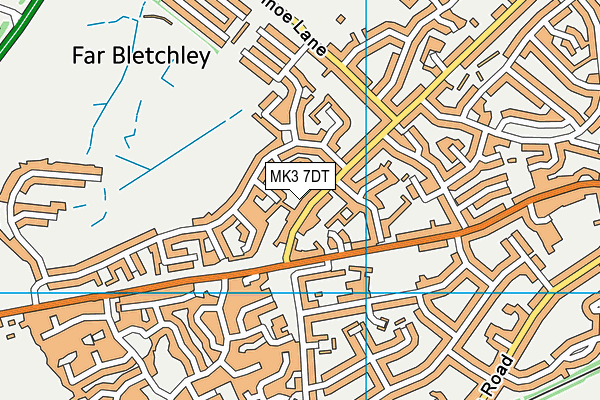 MK3 7DT map - OS VectorMap District (Ordnance Survey)