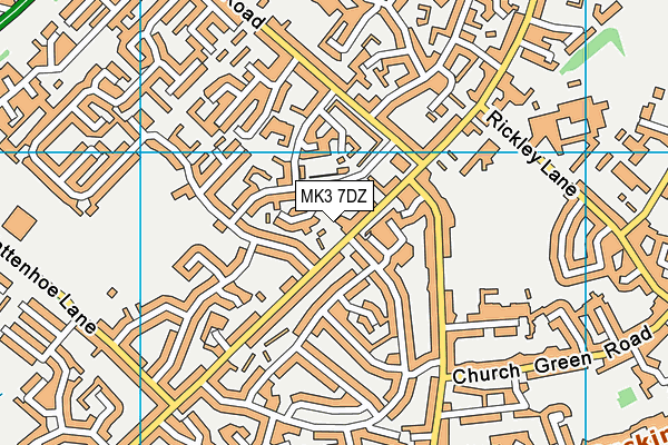 MK3 7DZ map - OS VectorMap District (Ordnance Survey)