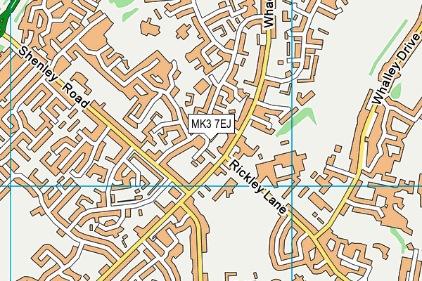 MK3 7EJ map - OS VectorMap District (Ordnance Survey)