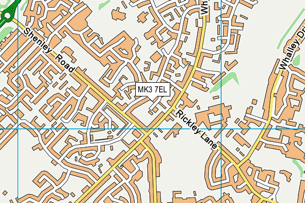 MK3 7EL map - OS VectorMap District (Ordnance Survey)