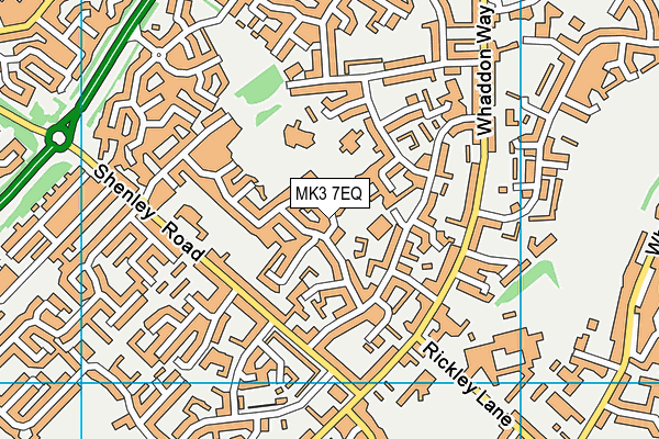 MK3 7EQ map - OS VectorMap District (Ordnance Survey)