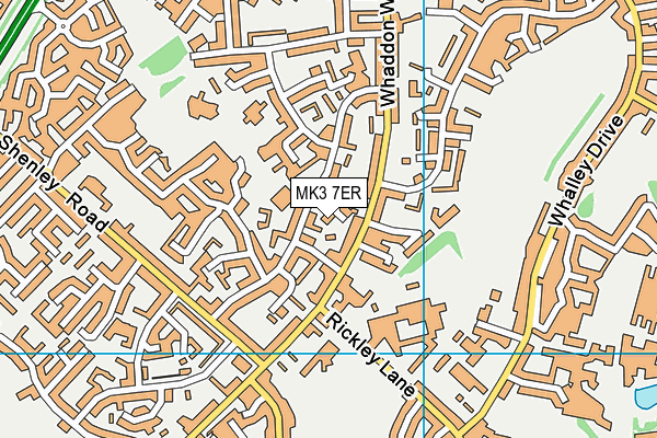 MK3 7ER map - OS VectorMap District (Ordnance Survey)