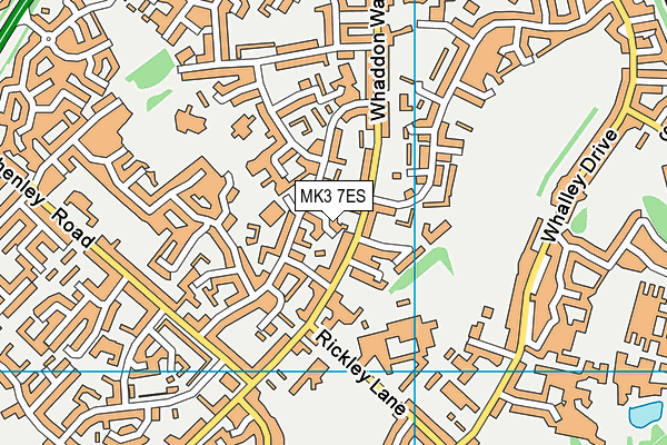MK3 7ES map - OS VectorMap District (Ordnance Survey)