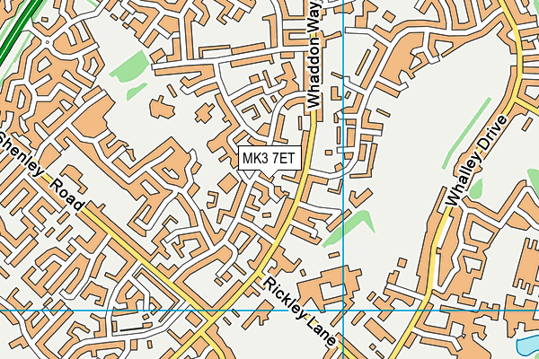 MK3 7ET map - OS VectorMap District (Ordnance Survey)
