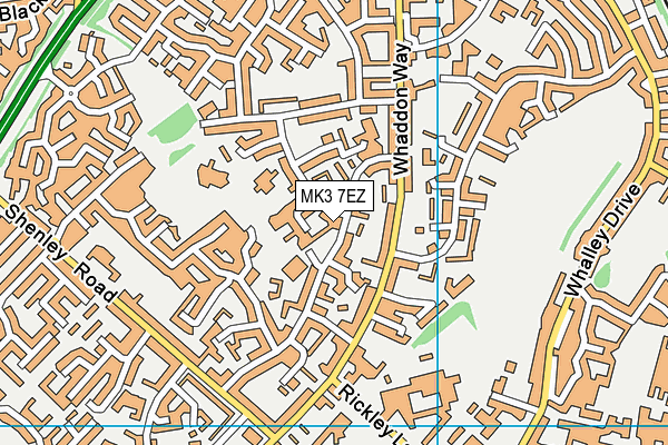 MK3 7EZ map - OS VectorMap District (Ordnance Survey)