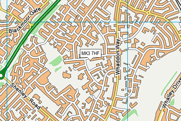 MK3 7HF map - OS VectorMap District (Ordnance Survey)