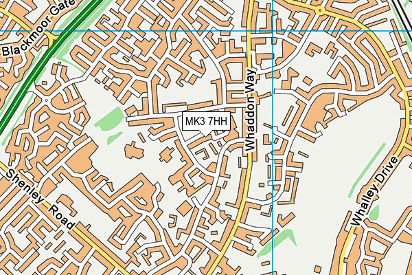 MK3 7HH map - OS VectorMap District (Ordnance Survey)