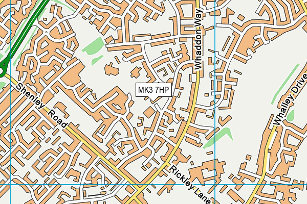 MK3 7HP map - OS VectorMap District (Ordnance Survey)