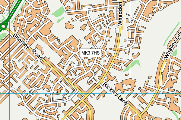 MK3 7HS map - OS VectorMap District (Ordnance Survey)