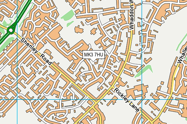 MK3 7HU map - OS VectorMap District (Ordnance Survey)
