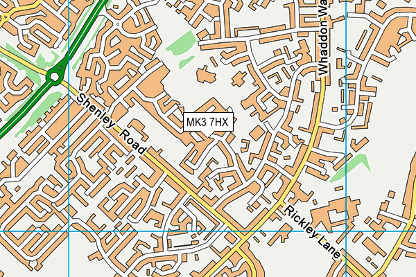 MK3 7HX map - OS VectorMap District (Ordnance Survey)