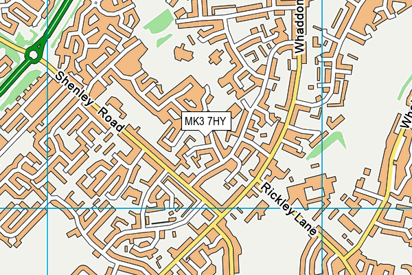 MK3 7HY map - OS VectorMap District (Ordnance Survey)