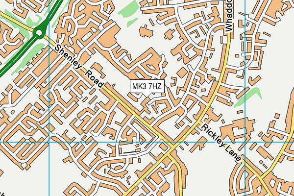 MK3 7HZ map - OS VectorMap District (Ordnance Survey)