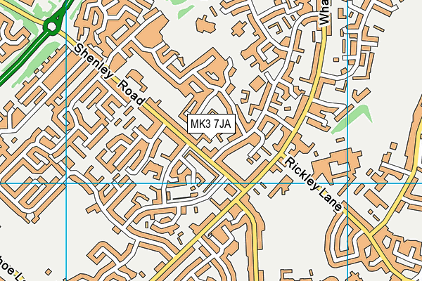 MK3 7JA map - OS VectorMap District (Ordnance Survey)