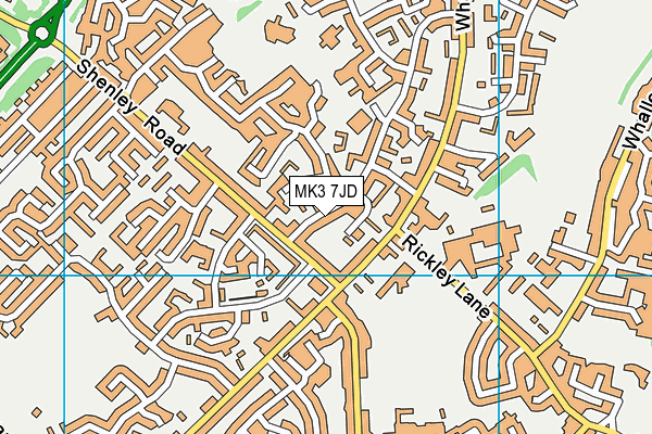 MK3 7JD map - OS VectorMap District (Ordnance Survey)