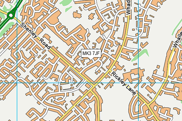 MK3 7JF map - OS VectorMap District (Ordnance Survey)