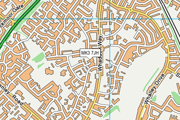 MK3 7JH map - OS VectorMap District (Ordnance Survey)