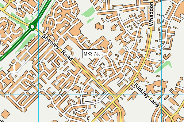 MK3 7JJ map - OS VectorMap District (Ordnance Survey)