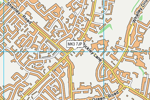 MK3 7JP map - OS VectorMap District (Ordnance Survey)