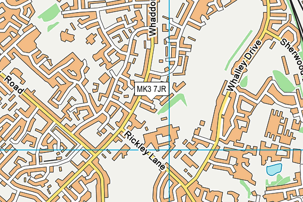 MK3 7JR map - OS VectorMap District (Ordnance Survey)