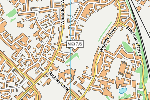 MK3 7JS map - OS VectorMap District (Ordnance Survey)