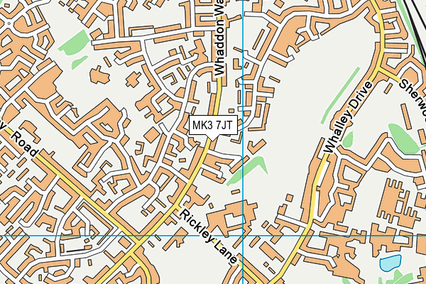 MK3 7JT map - OS VectorMap District (Ordnance Survey)