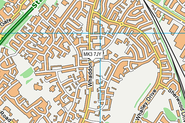 MK3 7JY map - OS VectorMap District (Ordnance Survey)