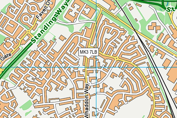MK3 7LB map - OS VectorMap District (Ordnance Survey)