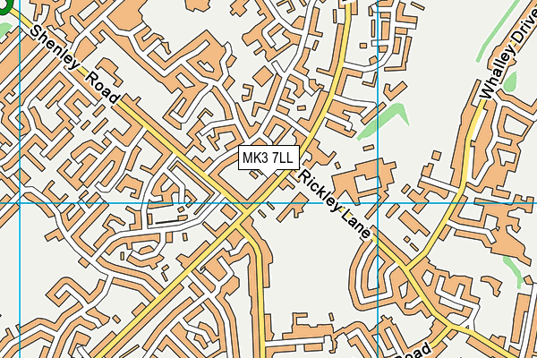 MK3 7LL map - OS VectorMap District (Ordnance Survey)