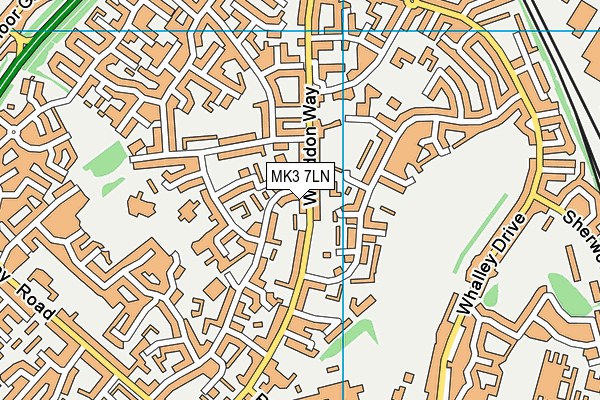 MK3 7LN map - OS VectorMap District (Ordnance Survey)