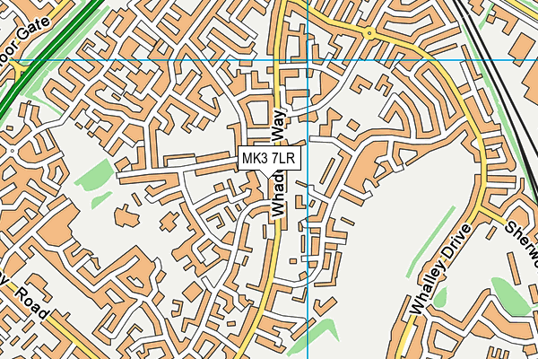 MK3 7LR map - OS VectorMap District (Ordnance Survey)