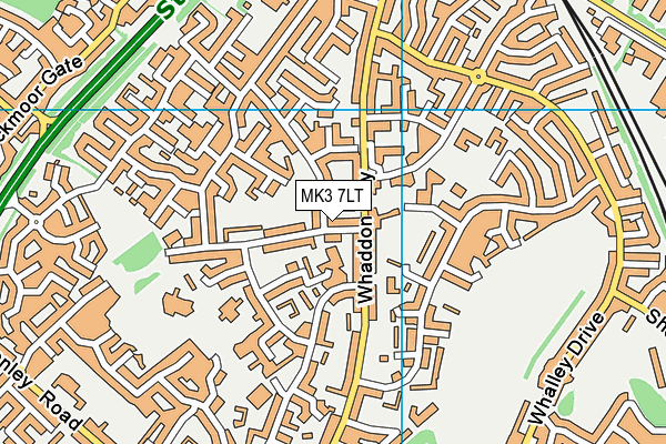 MK3 7LT map - OS VectorMap District (Ordnance Survey)