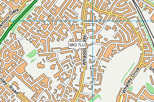 MK3 7LU map - OS VectorMap District (Ordnance Survey)