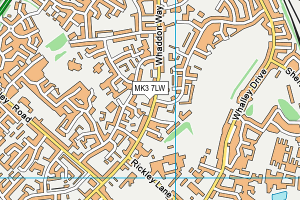 MK3 7LW map - OS VectorMap District (Ordnance Survey)