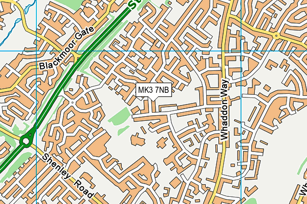 MK3 7NB map - OS VectorMap District (Ordnance Survey)