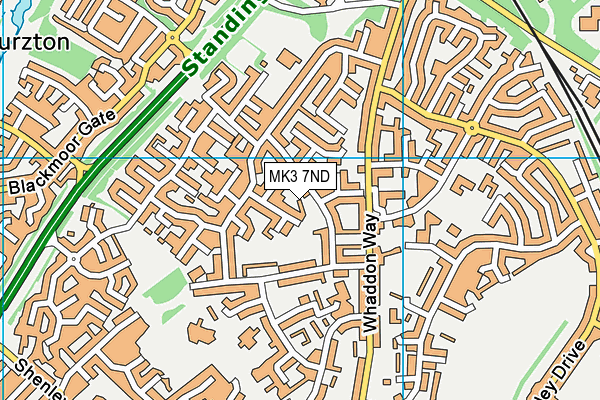 MK3 7ND map - OS VectorMap District (Ordnance Survey)