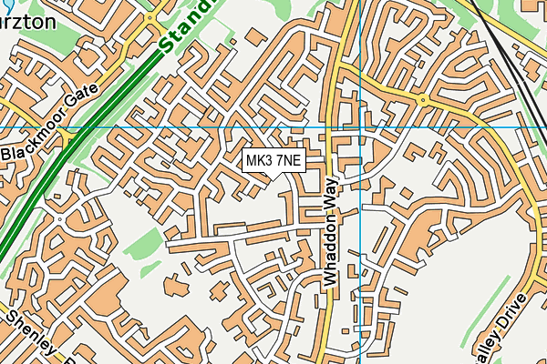 MK3 7NE map - OS VectorMap District (Ordnance Survey)