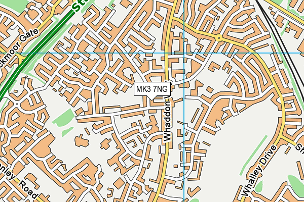 MK3 7NG map - OS VectorMap District (Ordnance Survey)