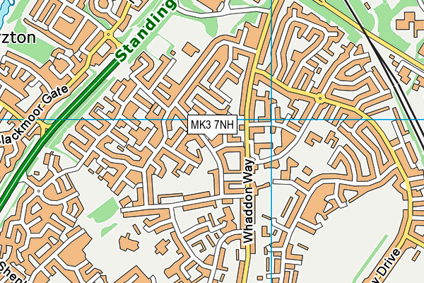 MK3 7NH map - OS VectorMap District (Ordnance Survey)