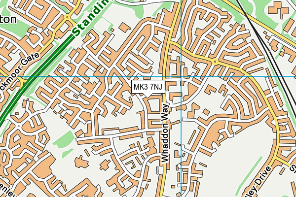MK3 7NJ map - OS VectorMap District (Ordnance Survey)