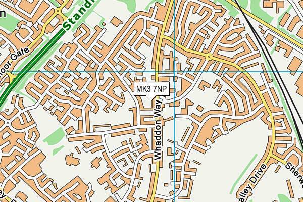 MK3 7NP map - OS VectorMap District (Ordnance Survey)