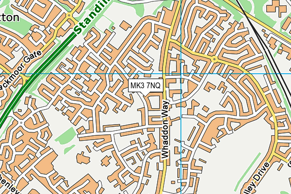 MK3 7NQ map - OS VectorMap District (Ordnance Survey)