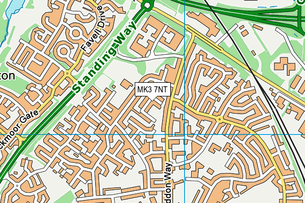 MK3 7NT map - OS VectorMap District (Ordnance Survey)